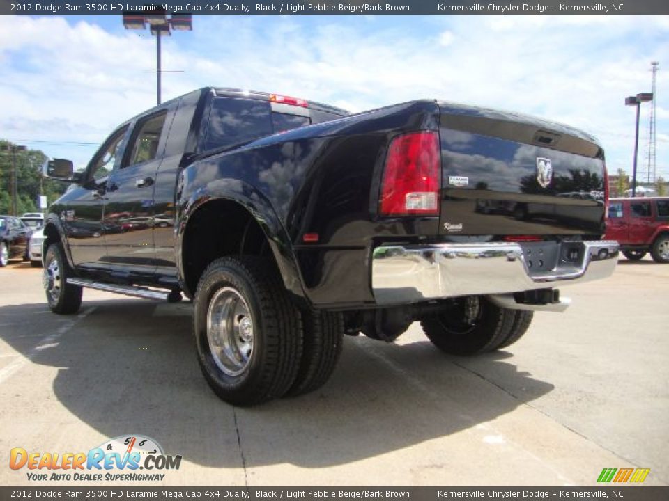 2012 Dodge Ram 3500 HD Laramie Mega Cab 4x4 Dually Black / Light Pebble Beige/Bark Brown Photo #5