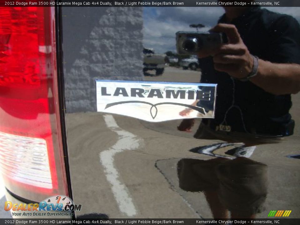 2012 Dodge Ram 3500 HD Laramie Mega Cab 4x4 Dually Black / Light Pebble Beige/Bark Brown Photo #17