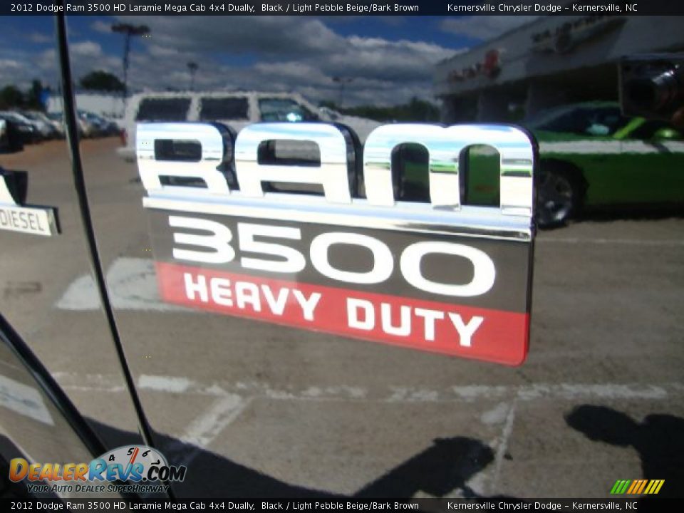 2012 Dodge Ram 3500 HD Laramie Mega Cab 4x4 Dually Black / Light Pebble Beige/Bark Brown Photo #19