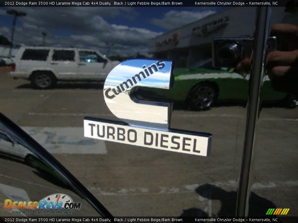 2012 Dodge Ram 3500 HD Laramie Mega Cab 4x4 Dually Black / Light Pebble Beige/Bark Brown Photo #20