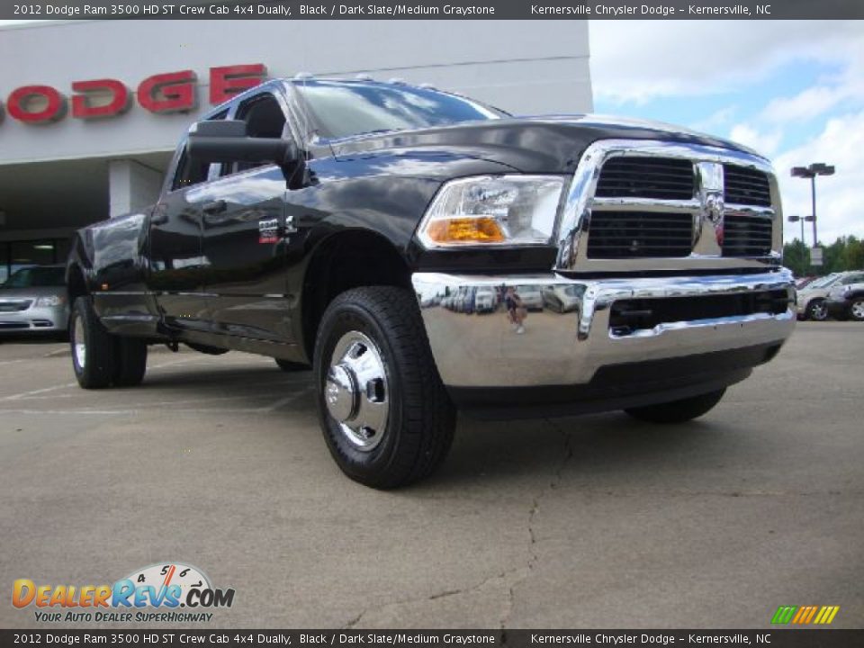 2012 Dodge Ram 3500 HD ST Crew Cab 4x4 Dually Black / Dark Slate/Medium Graystone Photo #1