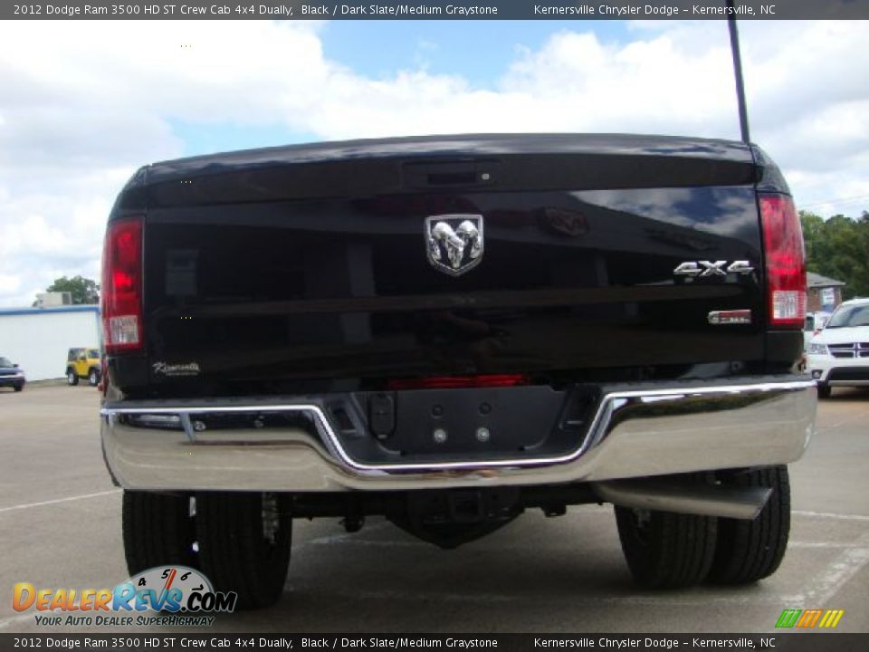 2012 Dodge Ram 3500 HD ST Crew Cab 4x4 Dually Black / Dark Slate/Medium Graystone Photo #4