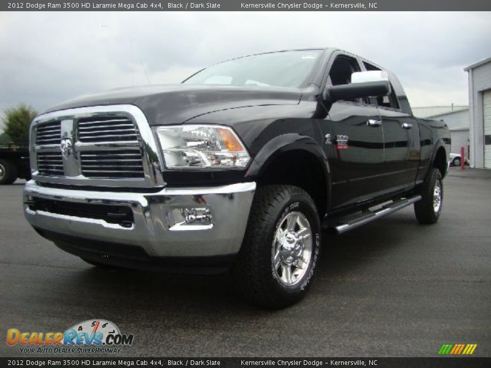 2012 Dodge Ram 3500 HD Laramie Mega Cab 4x4 Black / Dark Slate Photo #1