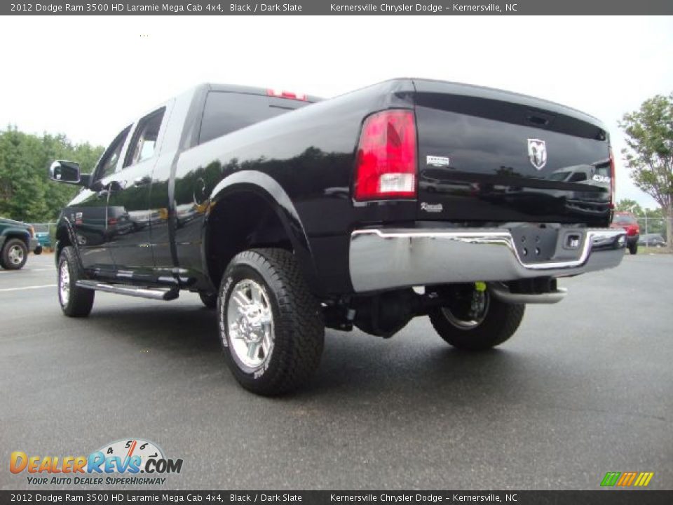 2012 Dodge Ram 3500 HD Laramie Mega Cab 4x4 Black / Dark Slate Photo #3