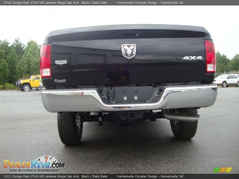 2012 Dodge Ram 3500 HD Laramie Mega Cab 4x4 Black / Dark Slate Photo #4