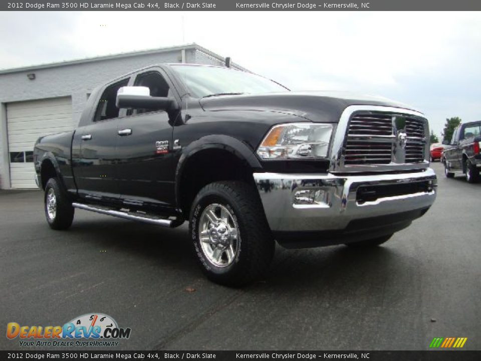 2012 Dodge Ram 3500 HD Laramie Mega Cab 4x4 Black / Dark Slate Photo #7