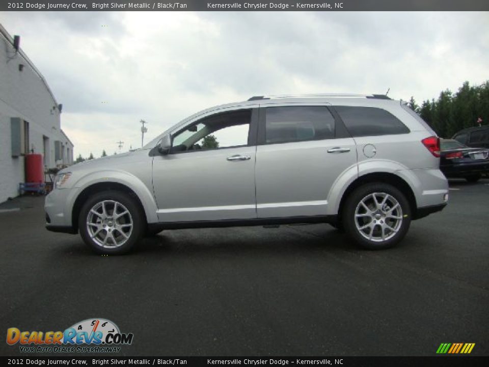 2012 Dodge Journey Crew Bright Silver Metallic / Black/Tan Photo #2