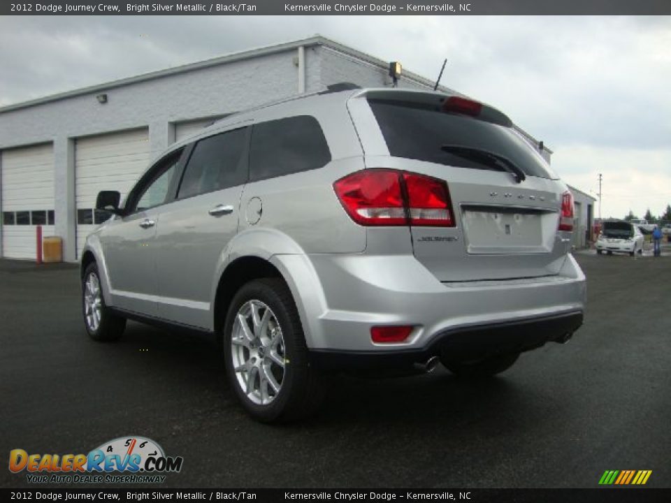 2012 Dodge Journey Crew Bright Silver Metallic / Black/Tan Photo #3