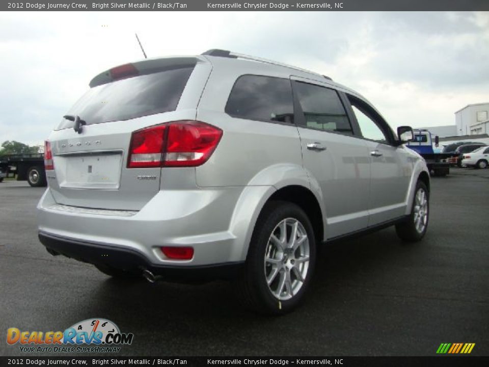 2012 Dodge Journey Crew Bright Silver Metallic / Black/Tan Photo #5