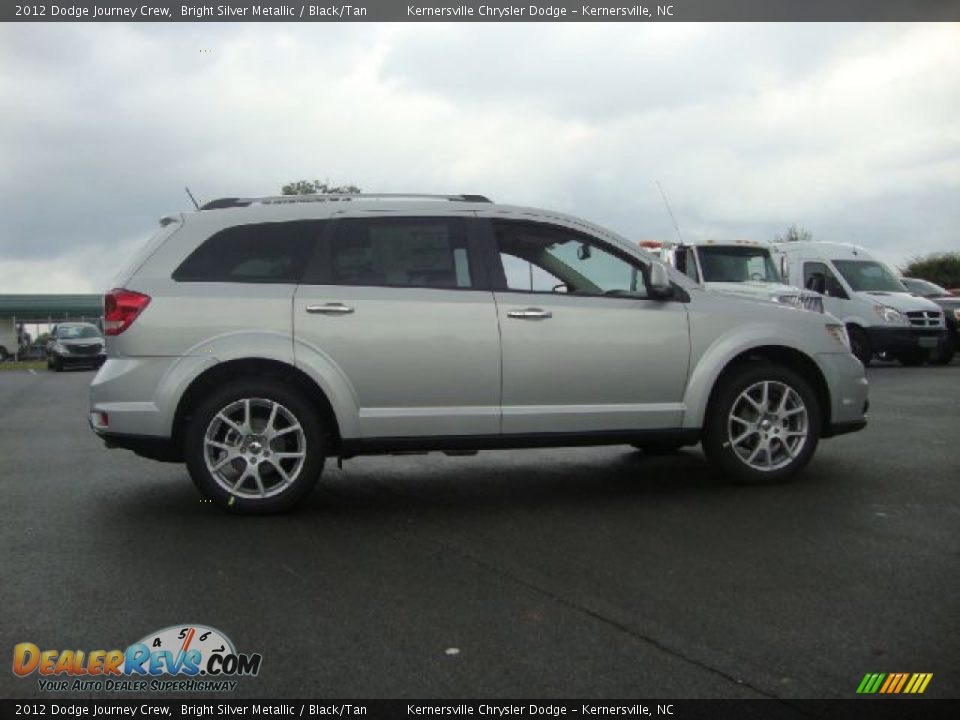 2012 Dodge Journey Crew Bright Silver Metallic / Black/Tan Photo #6