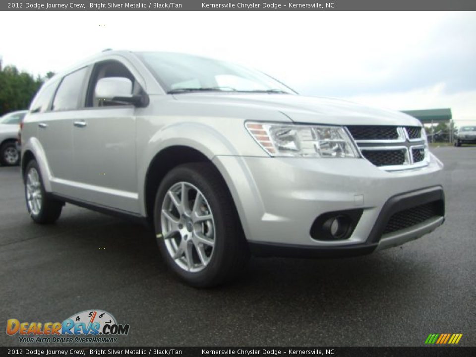 2012 Dodge Journey Crew Bright Silver Metallic / Black/Tan Photo #7