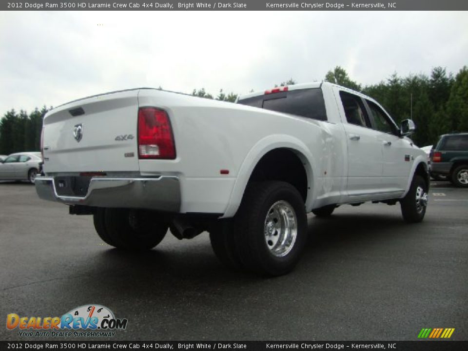 2012 Dodge Ram 3500 HD Laramie Crew Cab 4x4 Dually Bright White / Dark Slate Photo #3