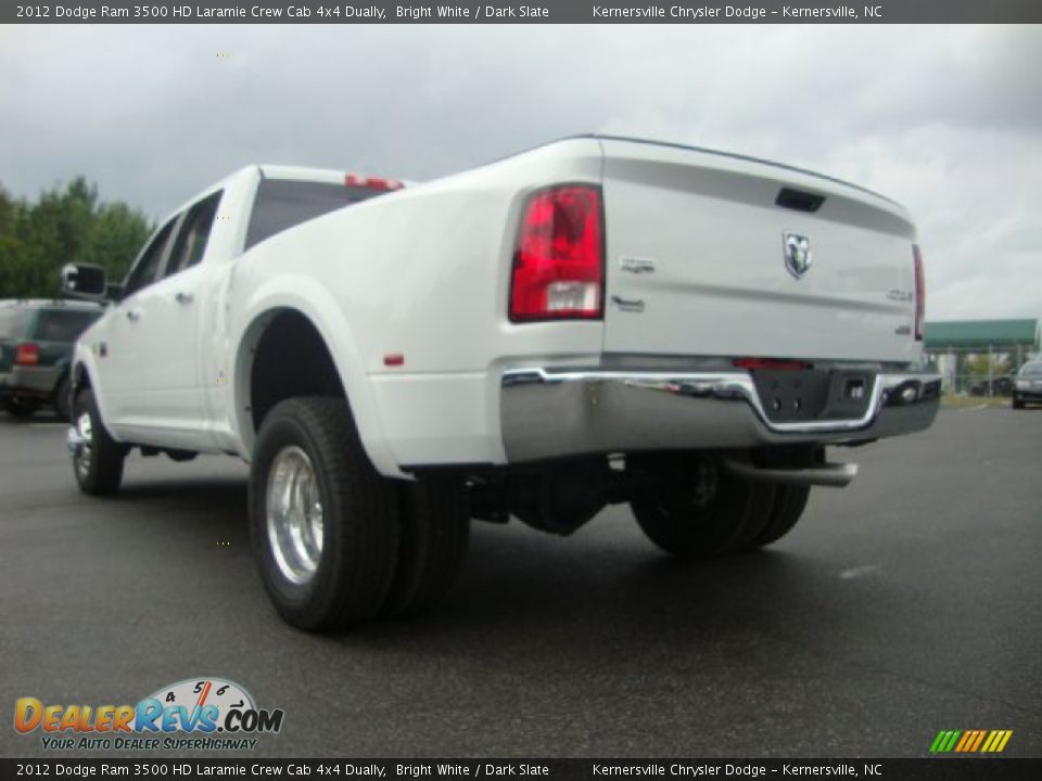 2012 Dodge Ram 3500 HD Laramie Crew Cab 4x4 Dually Bright White / Dark Slate Photo #5