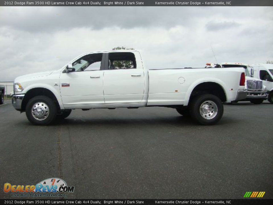 2012 Dodge Ram 3500 HD Laramie Crew Cab 4x4 Dually Bright White / Dark Slate Photo #6