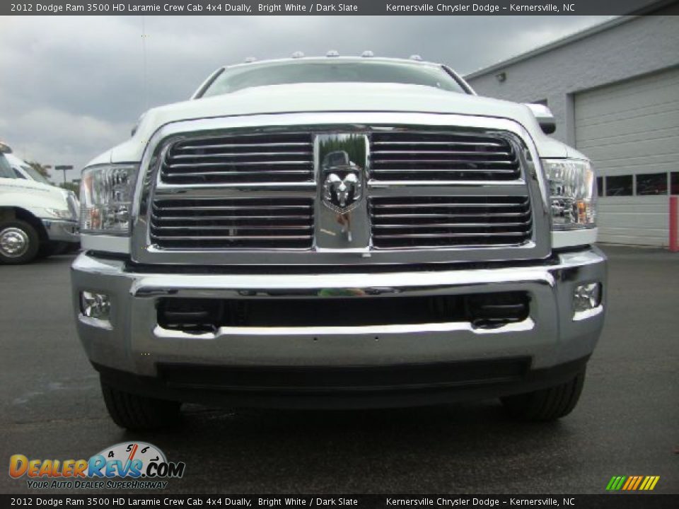 2012 Dodge Ram 3500 HD Laramie Crew Cab 4x4 Dually Bright White / Dark Slate Photo #8