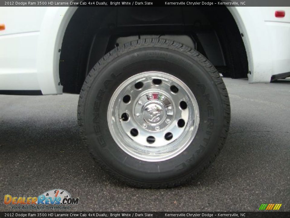 2012 Dodge Ram 3500 HD Laramie Crew Cab 4x4 Dually Bright White / Dark Slate Photo #17