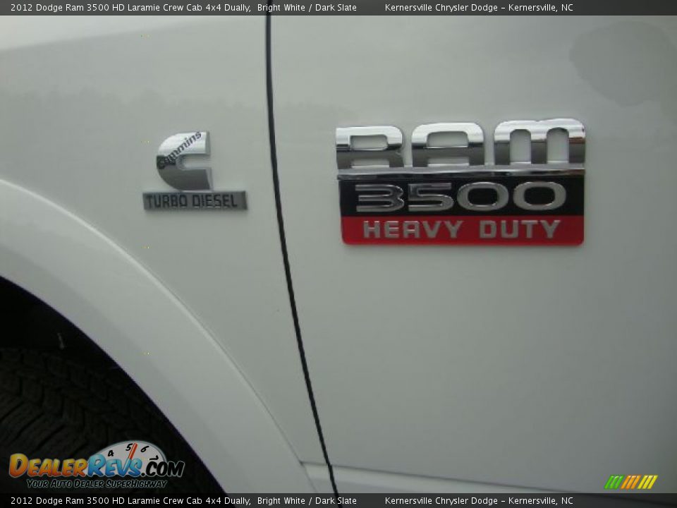 2012 Dodge Ram 3500 HD Laramie Crew Cab 4x4 Dually Bright White / Dark Slate Photo #18