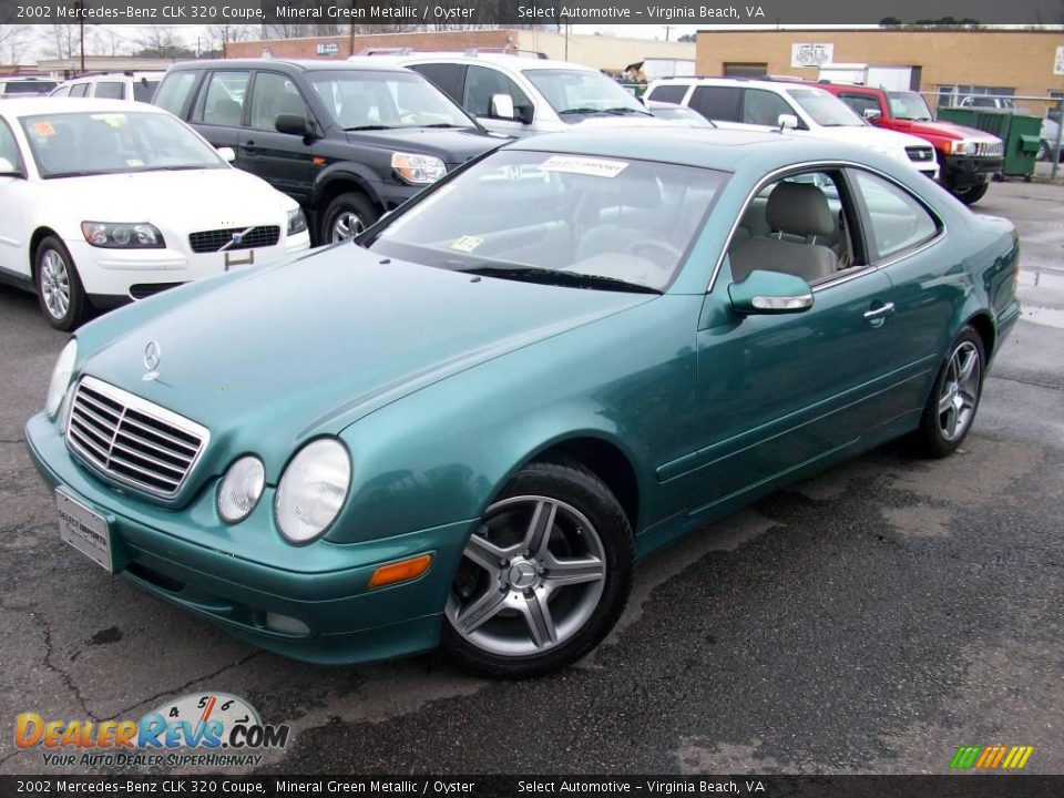 2002 Mercedes-Benz CLK 320 Coupe Mineral Green Metallic / Oyster Photo #1