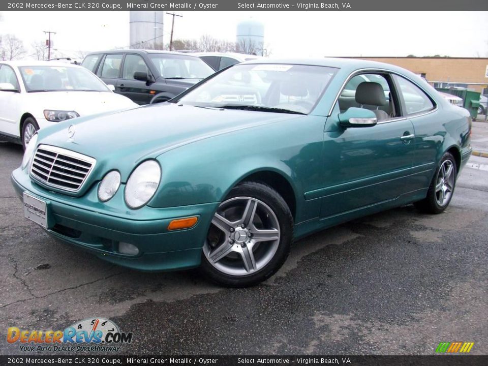 2002 Mercedes-Benz CLK 320 Coupe Mineral Green Metallic / Oyster Photo #2