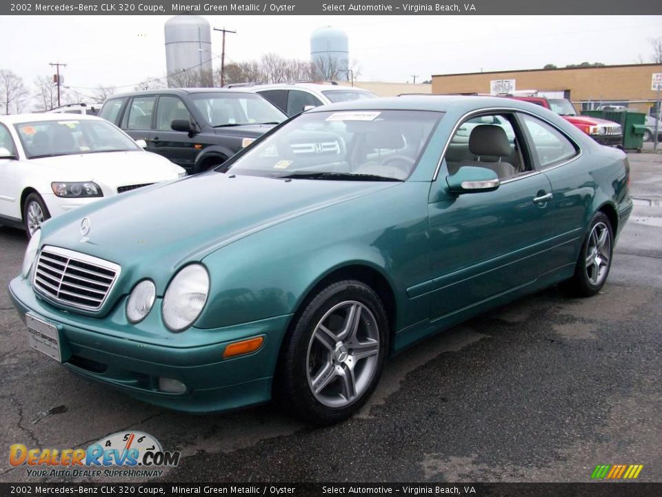 2002 Mercedes-Benz CLK 320 Coupe Mineral Green Metallic / Oyster Photo #3