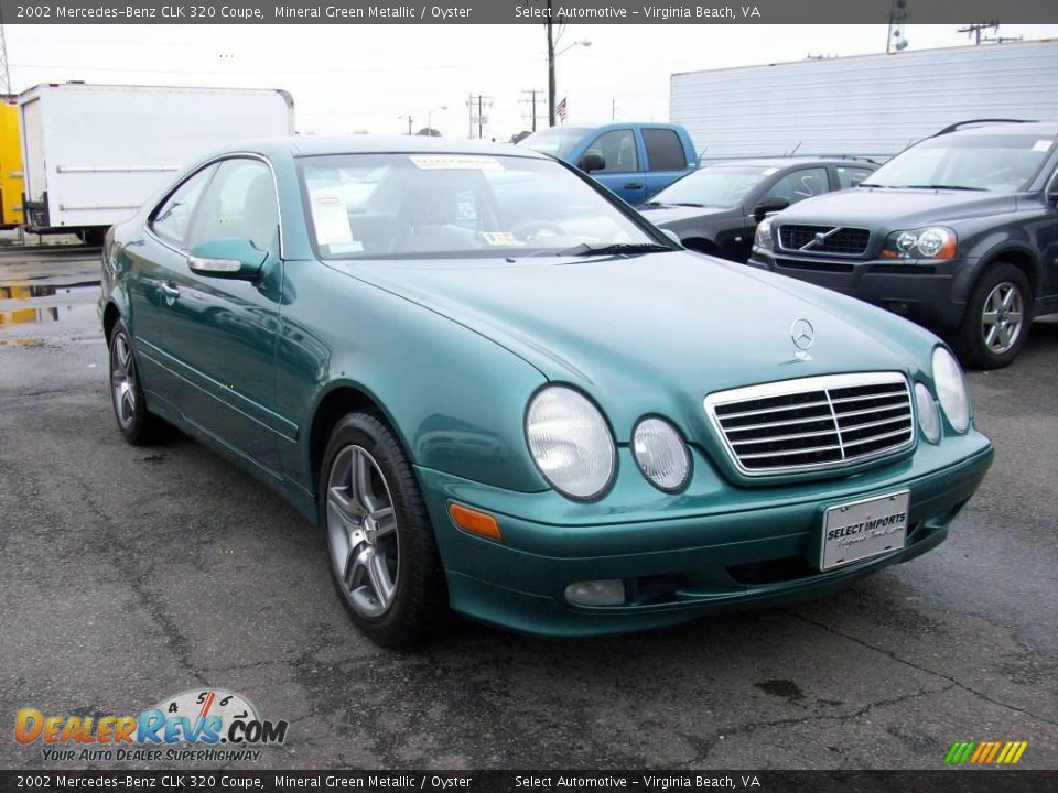 2002 Mercedes-Benz CLK 320 Coupe Mineral Green Metallic / Oyster Photo #6