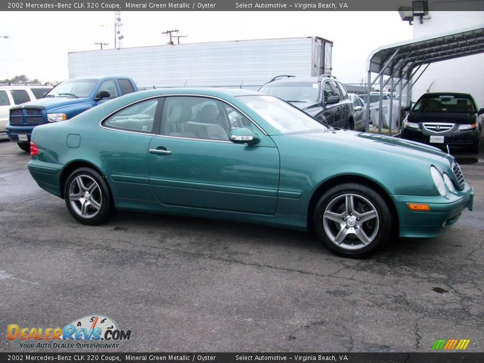 2002 Mercedes-Benz CLK 320 Coupe Mineral Green Metallic / Oyster Photo #7