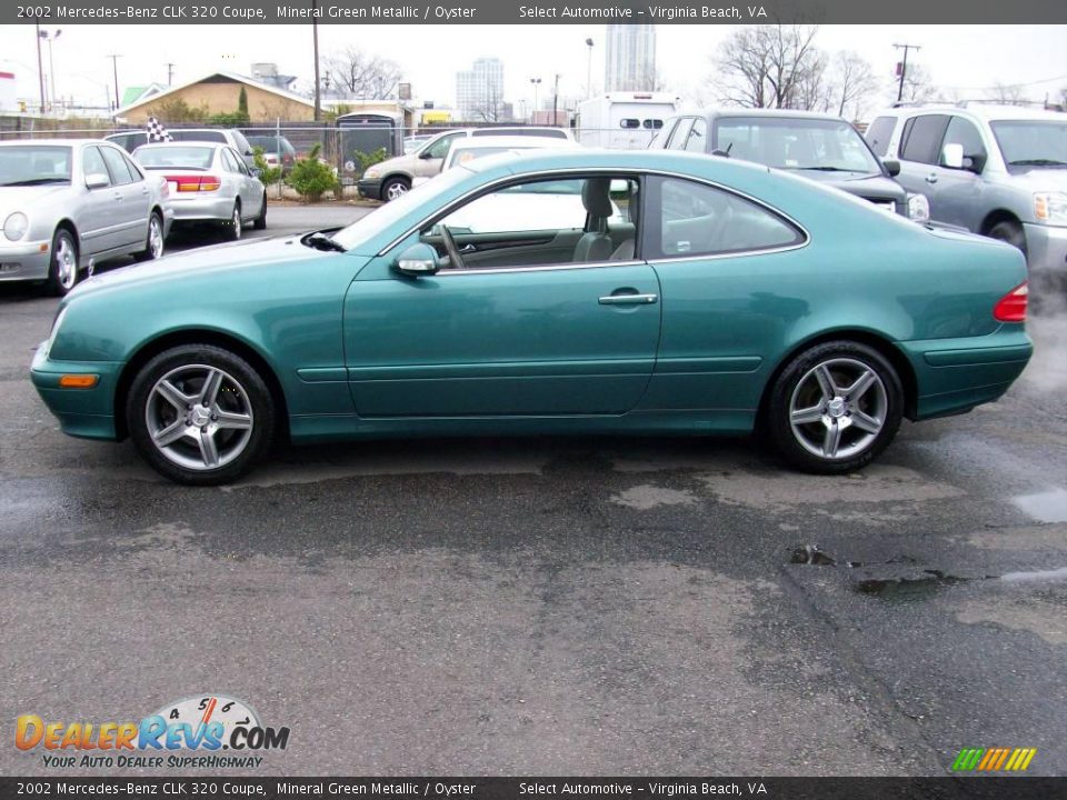 2002 Mercedes-Benz CLK 320 Coupe Mineral Green Metallic / Oyster Photo #14