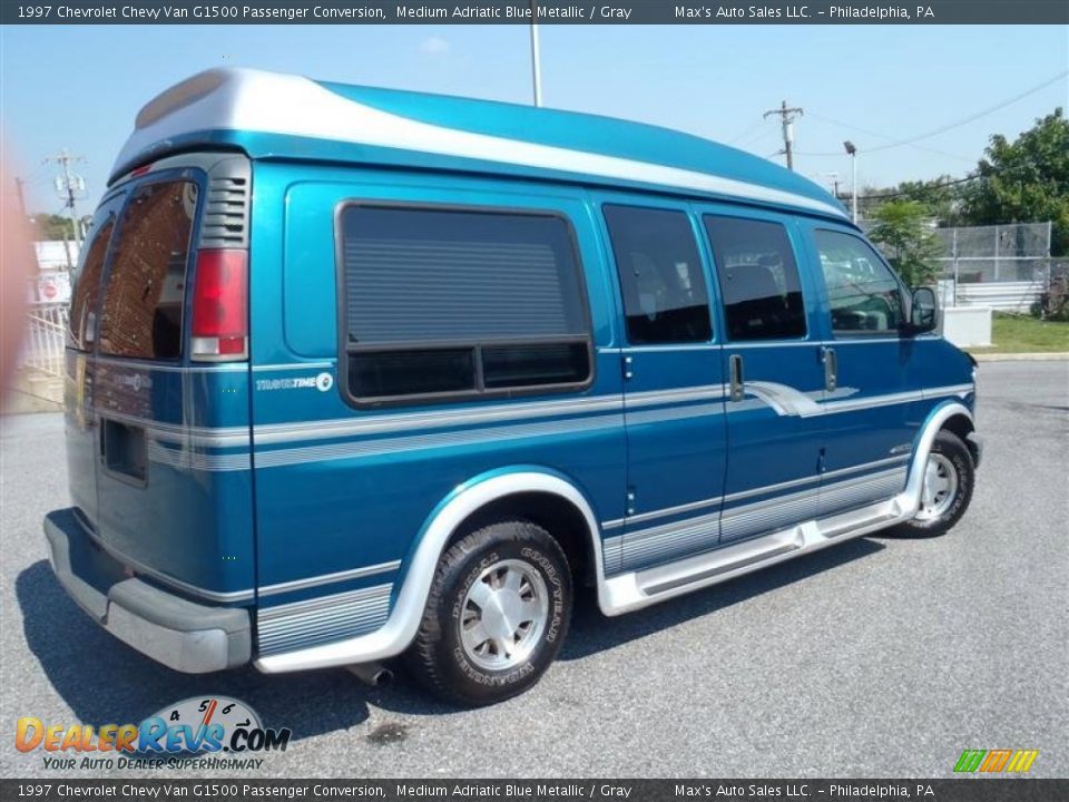 Medium Adriatic Blue Metallic 1997 Chevrolet Chevy Van G1500 Passenger Conversion Photo #3