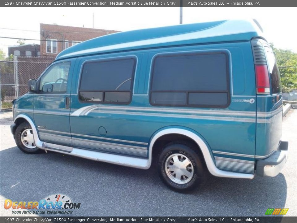 1997 Chevrolet Chevy Van G1500 Passenger Conversion Medium Adriatic Blue Metallic / Gray Photo #4