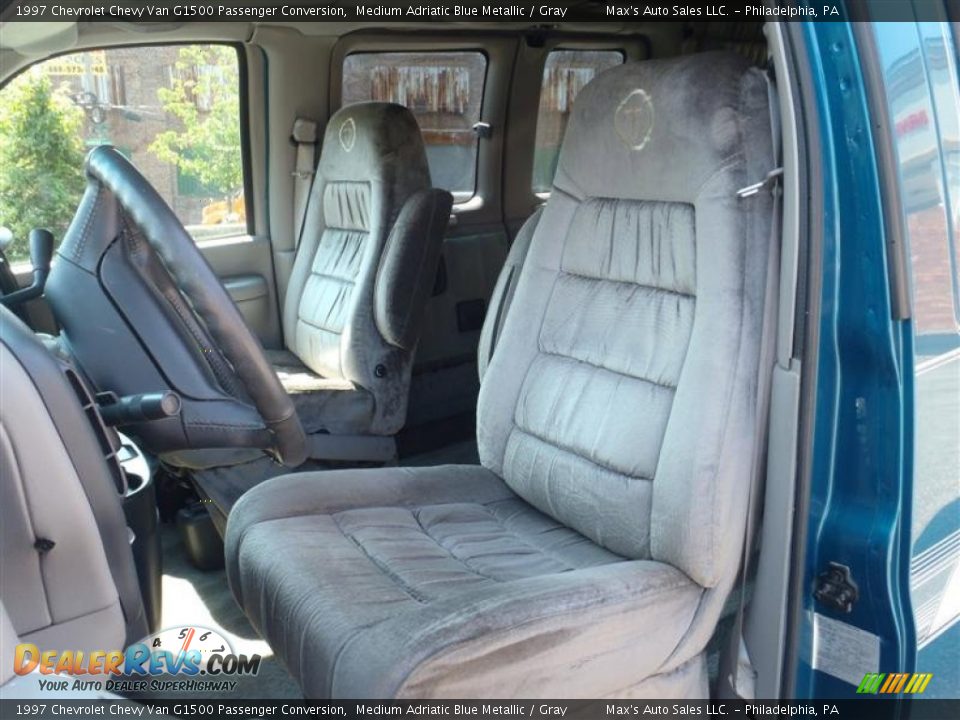 1997 Chevrolet Chevy Van G1500 Passenger Conversion Medium Adriatic Blue Metallic / Gray Photo #5