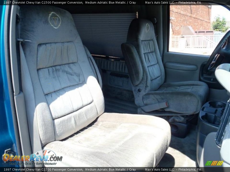1997 Chevrolet Chevy Van G1500 Passenger Conversion Medium Adriatic Blue Metallic / Gray Photo #6