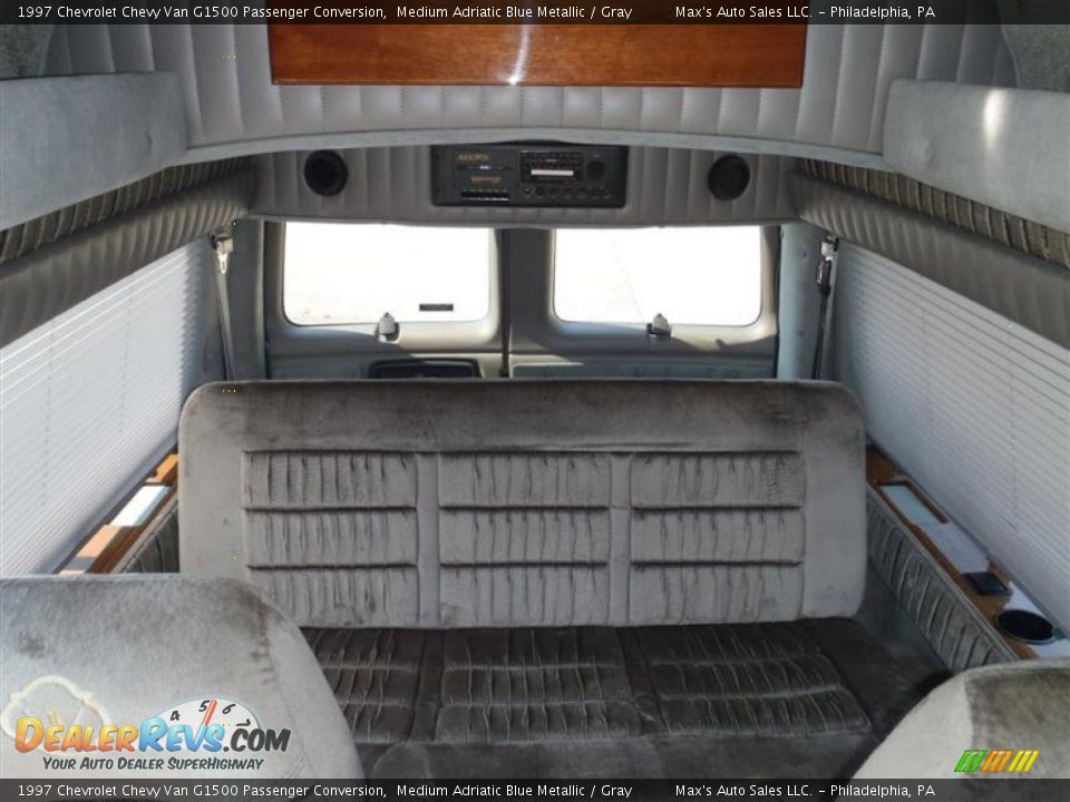 1997 Chevrolet Chevy Van G1500 Passenger Conversion Medium Adriatic Blue Metallic / Gray Photo #8