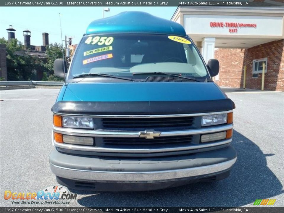 1997 Chevrolet Chevy Van G1500 Passenger Conversion Medium Adriatic Blue Metallic / Gray Photo #10