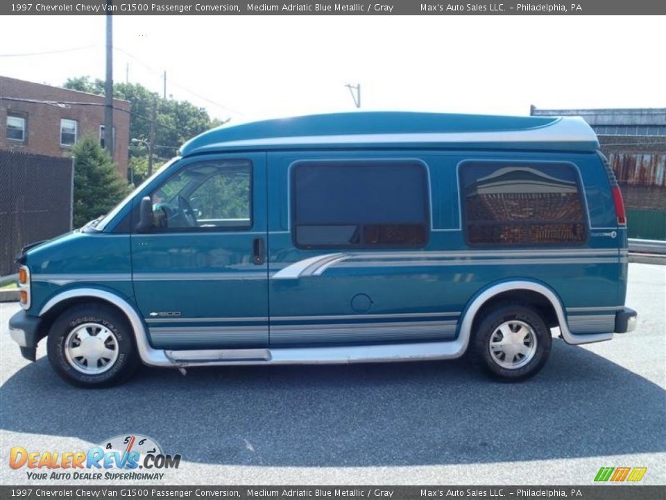1997 Chevrolet Chevy Van G1500 Passenger Conversion Medium Adriatic Blue Metallic / Gray Photo #11