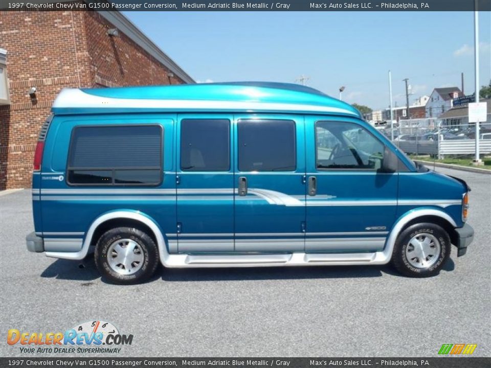 Medium Adriatic Blue Metallic 1997 Chevrolet Chevy Van G1500 Passenger Conversion Photo #13
