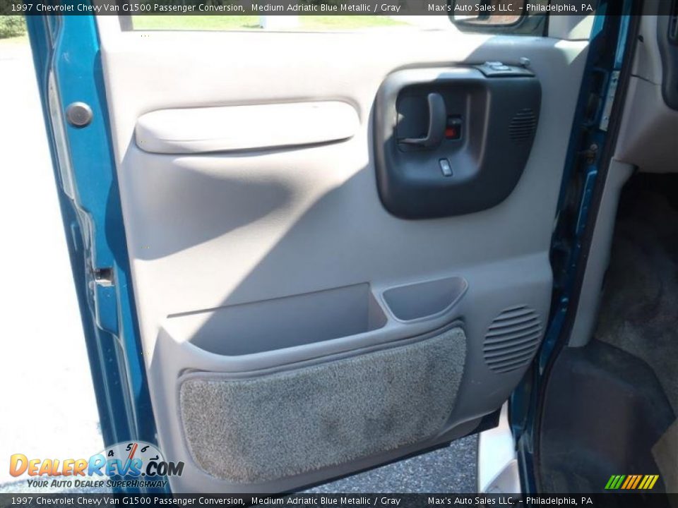 1997 Chevrolet Chevy Van G1500 Passenger Conversion Medium Adriatic Blue Metallic / Gray Photo #15