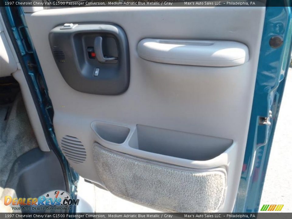 1997 Chevrolet Chevy Van G1500 Passenger Conversion Medium Adriatic Blue Metallic / Gray Photo #17