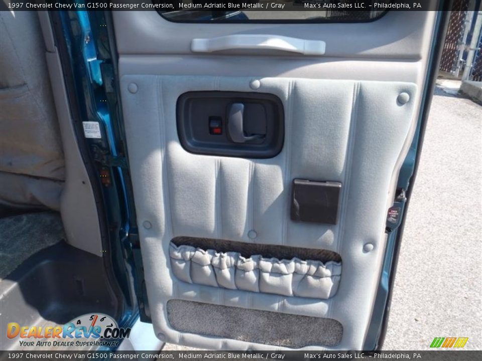 1997 Chevrolet Chevy Van G1500 Passenger Conversion Medium Adriatic Blue Metallic / Gray Photo #19