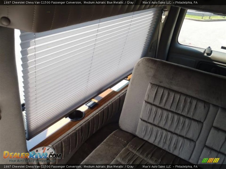 1997 Chevrolet Chevy Van G1500 Passenger Conversion Medium Adriatic Blue Metallic / Gray Photo #22