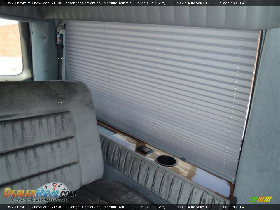 1997 Chevrolet Chevy Van G1500 Passenger Conversion Medium Adriatic Blue Metallic / Gray Photo #23