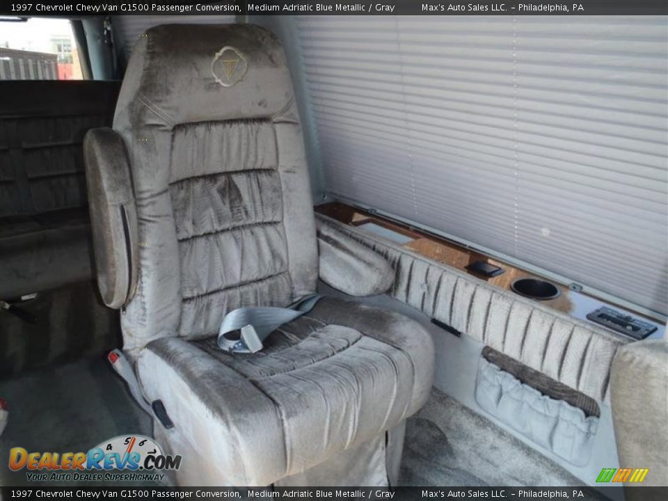 1997 Chevrolet Chevy Van G1500 Passenger Conversion Medium Adriatic Blue Metallic / Gray Photo #26