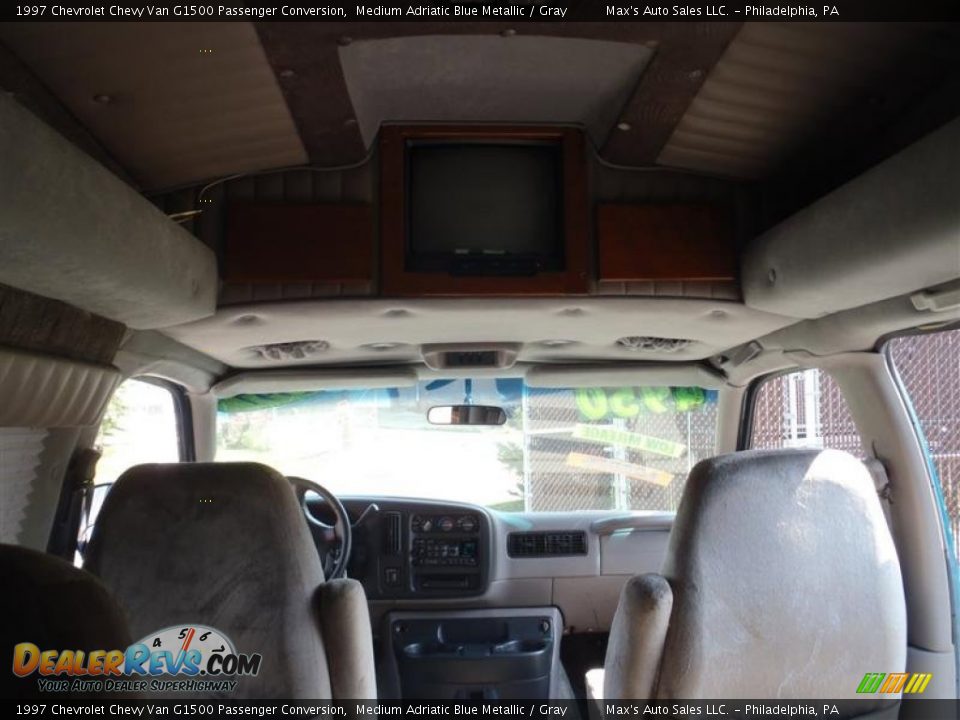 1997 Chevrolet Chevy Van G1500 Passenger Conversion Medium Adriatic Blue Metallic / Gray Photo #31