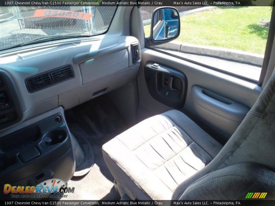 1997 Chevrolet Chevy Van G1500 Passenger Conversion Medium Adriatic Blue Metallic / Gray Photo #33