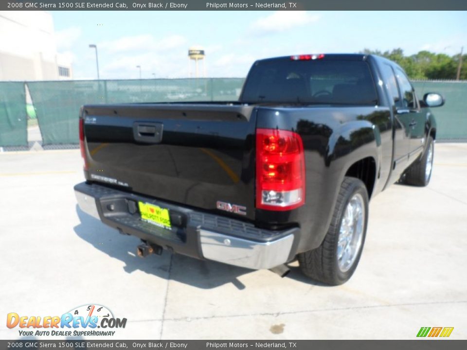 2008 GMC Sierra 1500 SLE Extended Cab Onyx Black / Ebony Photo #3