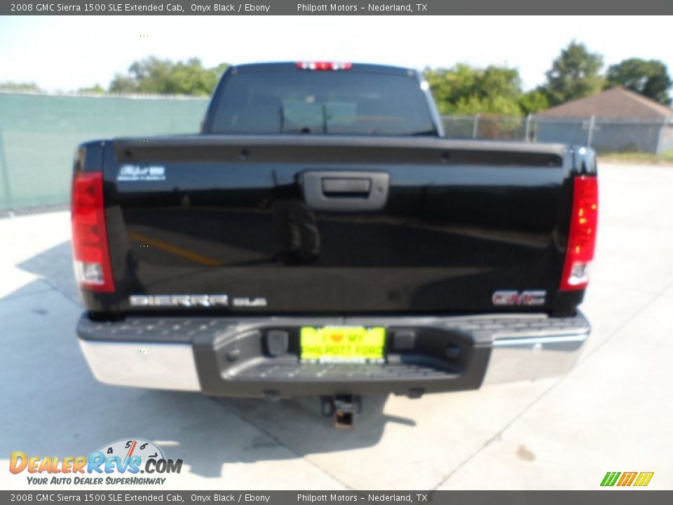 2008 GMC Sierra 1500 SLE Extended Cab Onyx Black / Ebony Photo #4