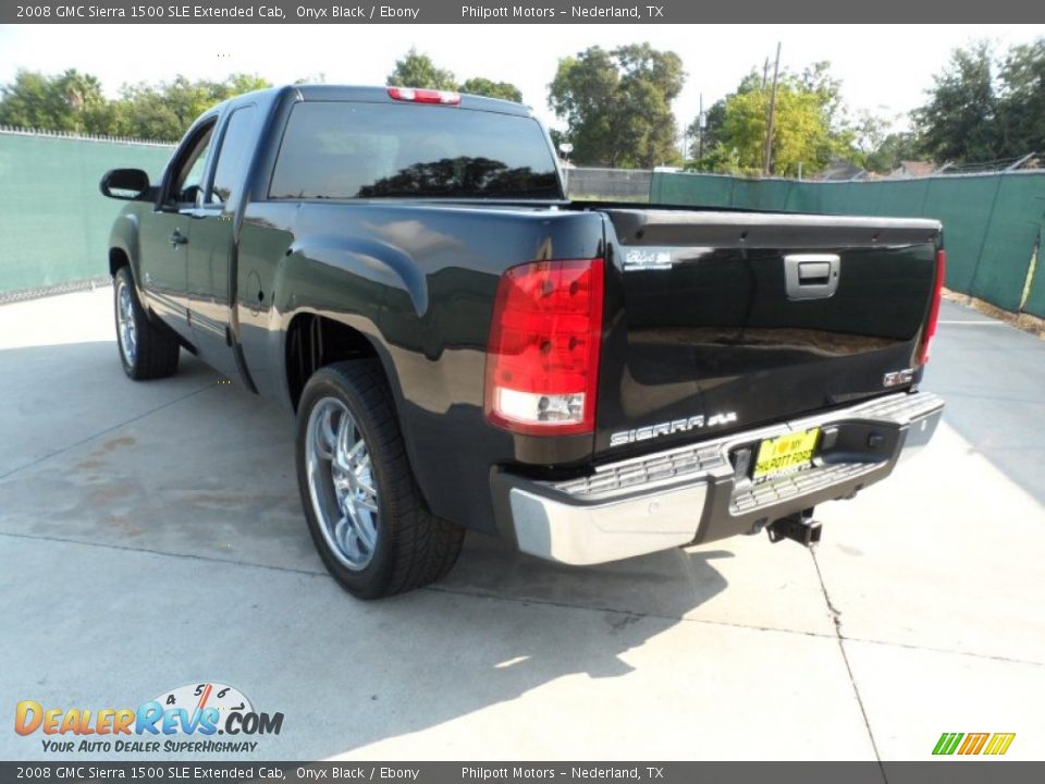 2008 GMC Sierra 1500 SLE Extended Cab Onyx Black / Ebony Photo #5