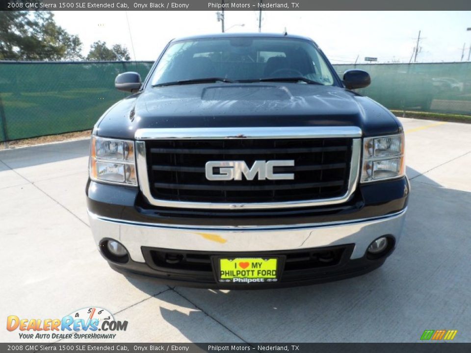 2008 GMC Sierra 1500 SLE Extended Cab Onyx Black / Ebony Photo #8