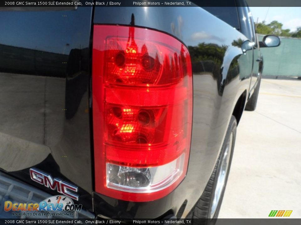 2008 GMC Sierra 1500 SLE Extended Cab Onyx Black / Ebony Photo #19