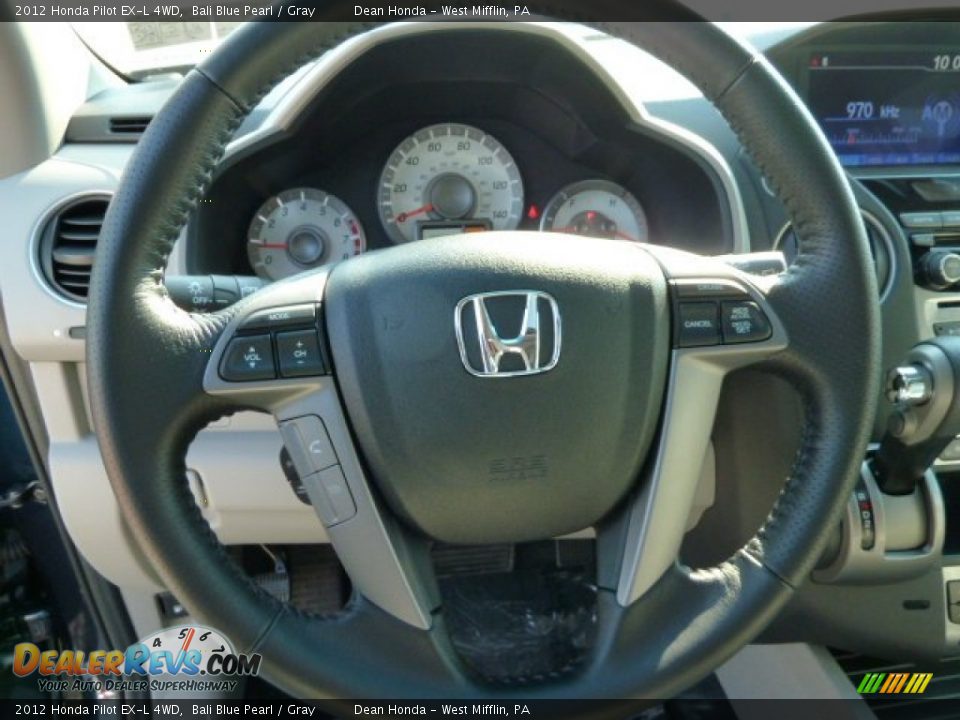 2012 Honda Pilot EX-L 4WD Steering Wheel Photo #17