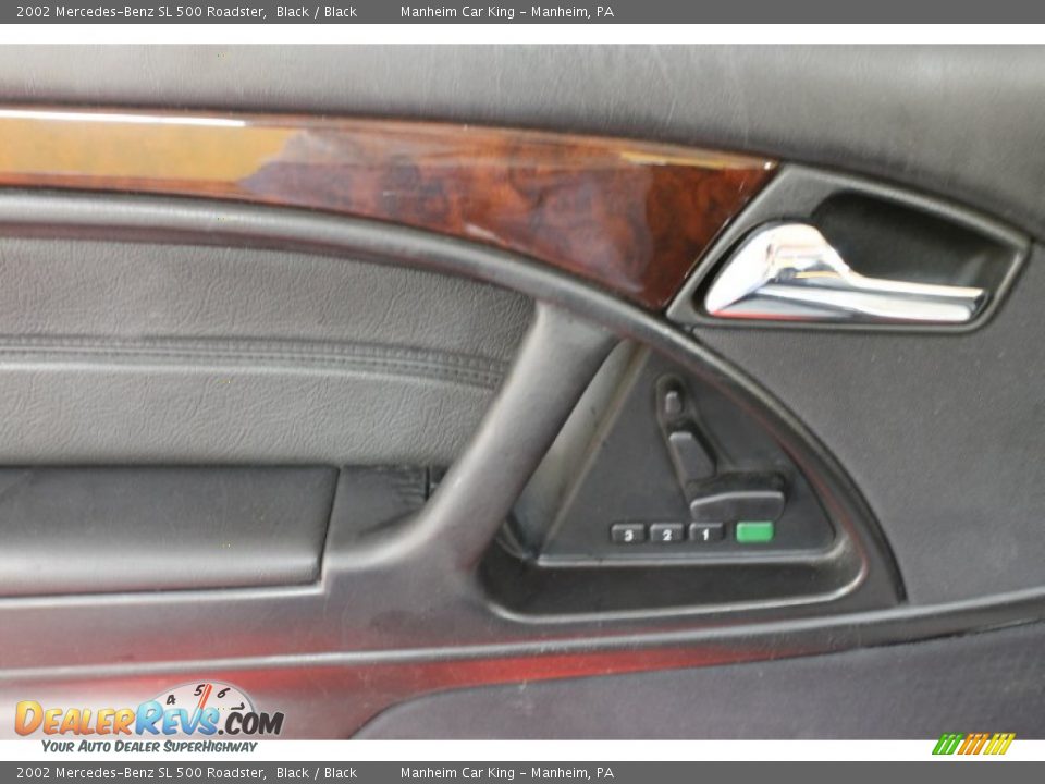 2002 Mercedes-Benz SL 500 Roadster Black / Black Photo #11
